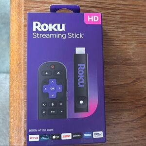 Roku Streaming Stick with Black and Purple Design